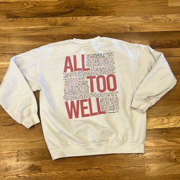 Taylor Swift Tops - All too well Taylor swift lyric sweatshirt craft repurpose large